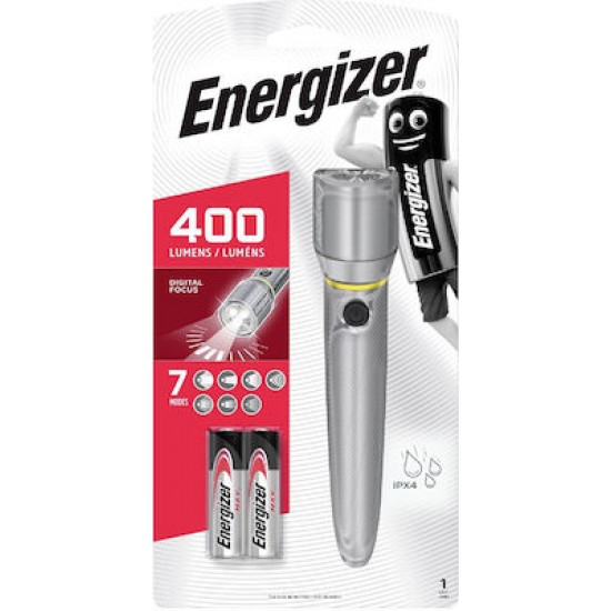 Vision LED Heavy Duty Metal torch 2xAA Batteries