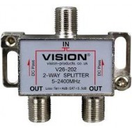 F Type Satellite/TV Splitter 2way