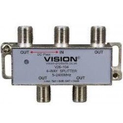 F Type Satellite/TV Splitter 4way