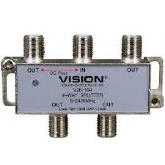 F Type Satellite/TV Splitter 4way