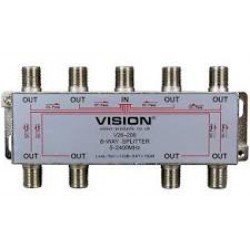 F Type Satellite/TV Splitter 6way