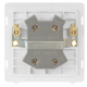 Scolmore Click Definity Complete SFAB722BK 20 Amp Ingot Double Pole Switch Antique Brass Screwless Black Insert