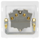 Scolmore Click Definity Complete SFAB750BK 13 Amp Ingot Fused Spur Connection Unit Antique Brass Screwless Black Insert