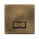 Scolmore Click Definity Complete SFAB750BK 13 Amp Ingot Fused Spur Connection Unit Antique Brass Screwless Black Insert