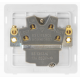 Scolmore Click Definity Complete SFAB751BK 13 Amp Ingot Switched Spur Fused Connection Unit Antique Brass Screwless Black Insert