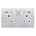 Polished Chrome White Inserts - Scolmore Click