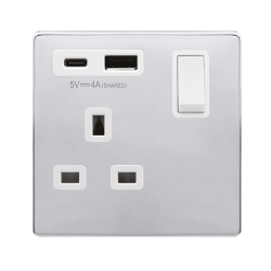 DEFINITY 'NON INGOT' 13A 1  GANG  SWITCHED SAFETY