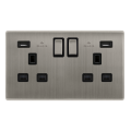 Stainless Steel Black Inserts - Scolmore Click