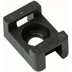 Partex SM2BLK Black saddle mount for cable ties, pack of 100 PK