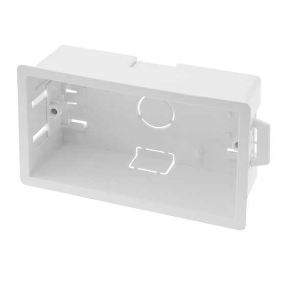Scolmore Click WA107P 2 Gang 47mm Deep Dry Lining Box