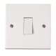 Scolmore Polar PRW011 10AX 1 Gang 2 Way Plate Switch
