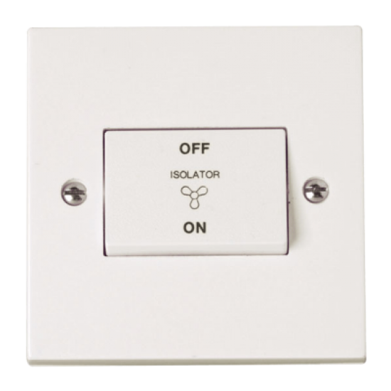 Scolmore Polar PRW020 Switch Fan Isolator 10A White