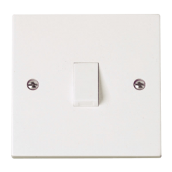 Scolmore Polar PRW022 Switch Plate DP 20A White