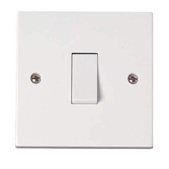 Scolmore Polar PRW025 Plate switch 1G Intermediate 10A White