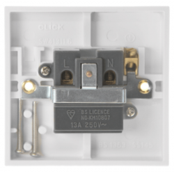 Scolmore Polar PRW030 1 Gang  Un-switched socket 13Amp White