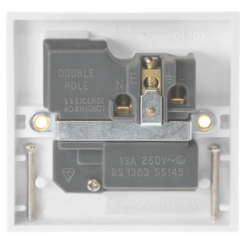 Scolmore Polar PRW035 1 Gang Switched Socket 13Amp White