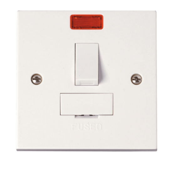 Scolmore Polar PRW052 Connection Unit Switched 13A White With Neon