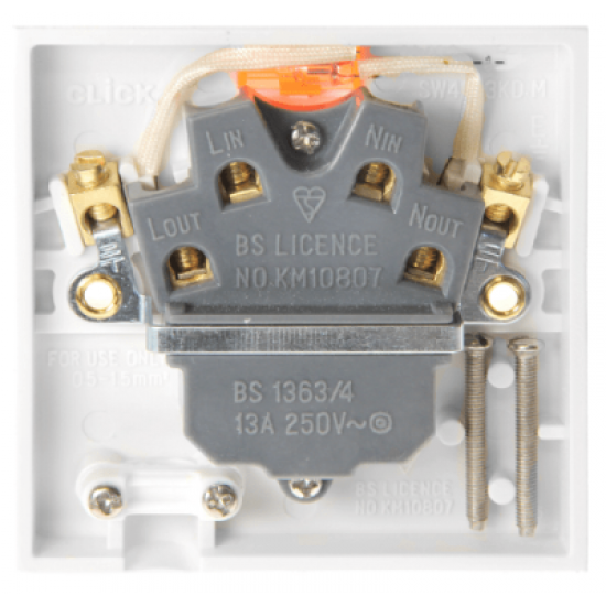 Scolmore Polar PRW052 Connection Unit Switched 13A White With Neon