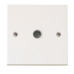 Scolmore Polar PRW065 Single Coax Socket White