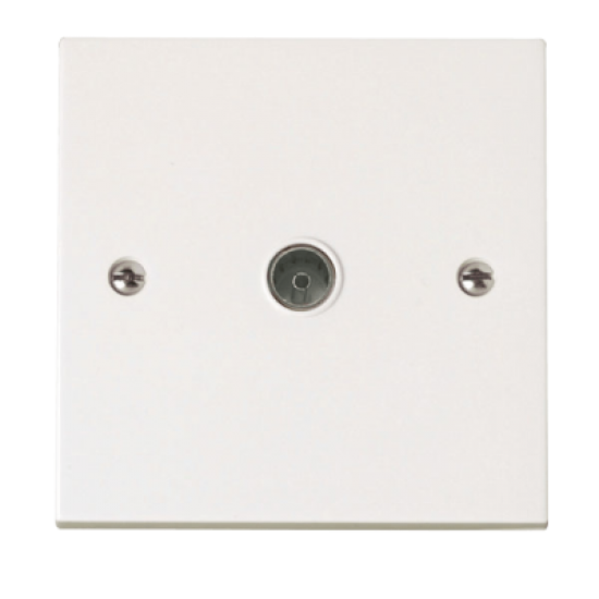 Scolmore Polar PRW065 Single Coax Socket White