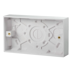 Scolmore Polar PRW082 2G Pattress 25mm Deep White