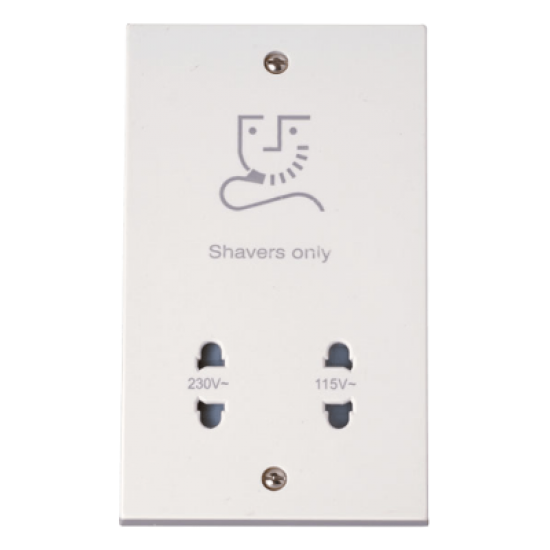 Scolmore Polar PRW100 Shaver Socket 115/230V White