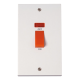 Scolmore Polar PRW203 2G Cooker Switch With Neon 45Amp White