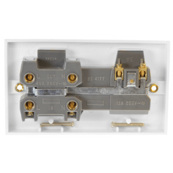 Scolmore Polar PRW204 45A Cooker Control Unit & 13A Socket White