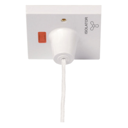 Scolmore Polar PRW208 Fan Isolator Ceiling Pull Switch 3Pole 10Amp White