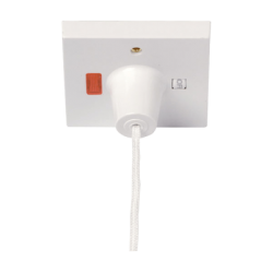 Scolmore Polar PRW210 45amp Ceiling Pull Switch White