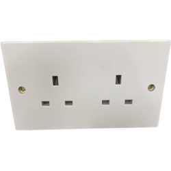 Niglon S132 13 Amp Un-Switched Twin Socket