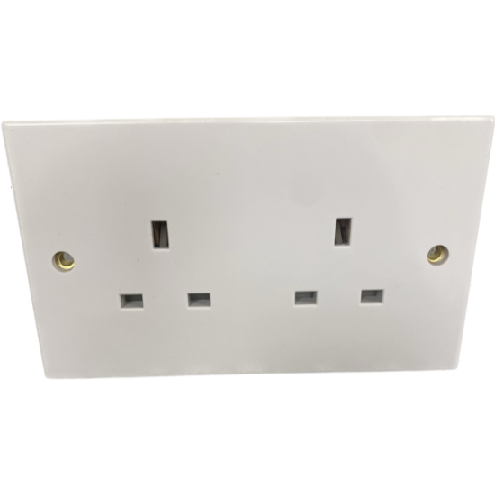 Niglon S132 13 Amp Un-Switched Twin Socket