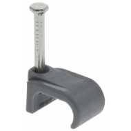 Flat T+E Cable Clips Grey 4mm - 6mm 100pk