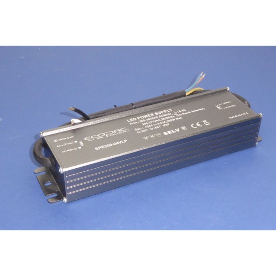 200W  IP67 WATERPROOF LED DRIVER 24VDC