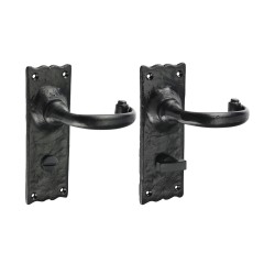 Timco 200776 Traditional Bathroom Lock Handle - Antique Black