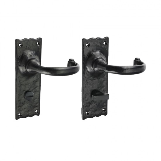Timco 200776 Traditional Bathroom Lock Handle - Antique Black