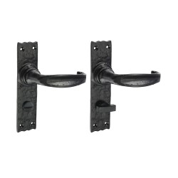 Timco 200787 Narrow Style Bathroom Lock Handles - Antique Black