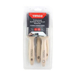 Timco 720277 Professional Synthetic Paint Brush Set Of 5