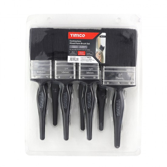 Timco 720579 Contractors Paint Brush Set of 10