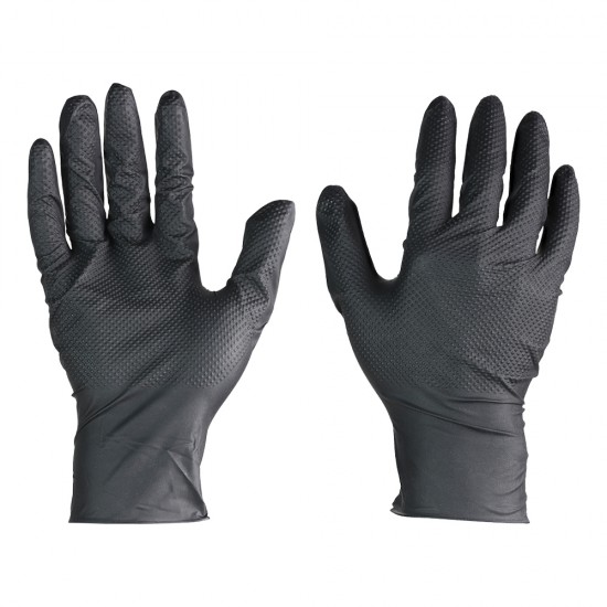 Diamond Texture Nitrile Gloves_Large (50 Peices)