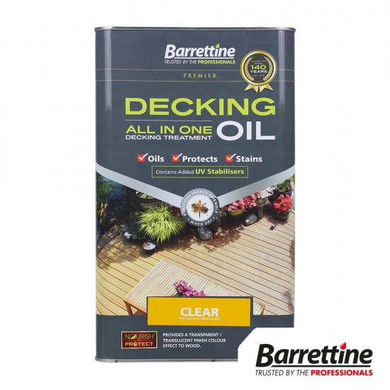 Timco DOCL005 Decking Oil All In One 5 Litre - Clear