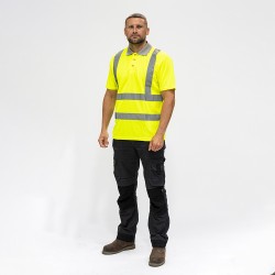 Hi-Vis Polo S/SLEEVE Yellow_Small