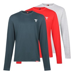 Long Sleeve Trade T-Shirt Pack_Large (Grey/Red/Gre