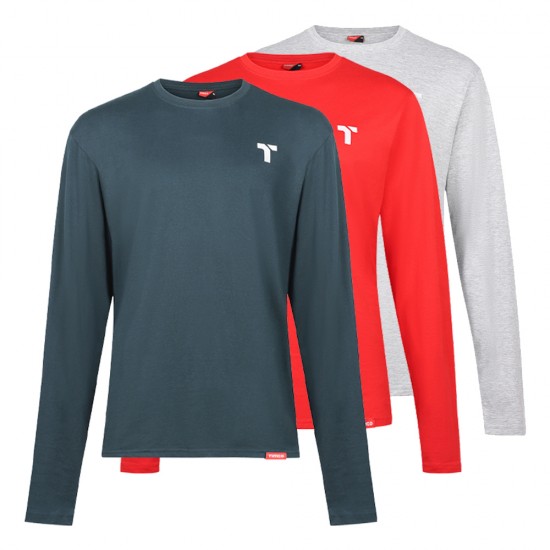 Long Sleeve Trade T-Shirt Pack_Large (Grey/Red/Gre