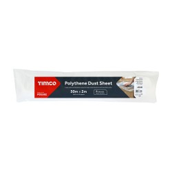 Timco PDS502 Polythene Dust Sheet 50 Meter x 2 Meter