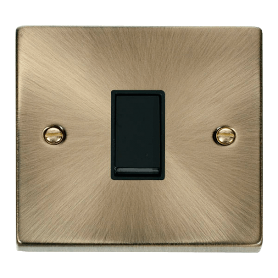 VPAB011BK Deco 1 Gang 2 Way 10AX Switch - Black