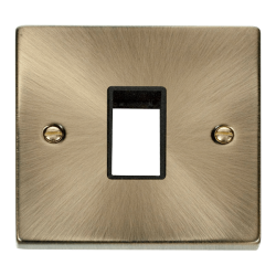 VPAB401BK Deco 1 Gang Plate Single Aperture - Blac