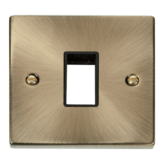VPAB401BK Deco 1 Gang Plate Single Aperture - Blac