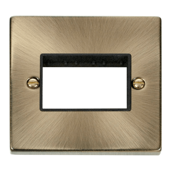 VPAB403BK Deco 1 Gang Plate Triple Aperture - Blac