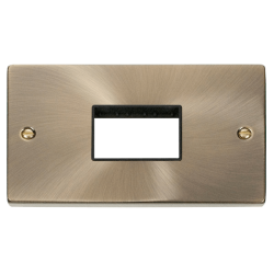 VPAB432BK Deco Double Minigrid Plate Triple Apertu